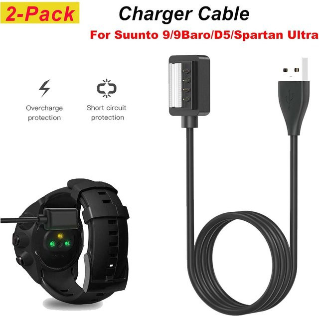 Suunto USB-Ladekabel, Schwarz, 2 Stück - Bild 1