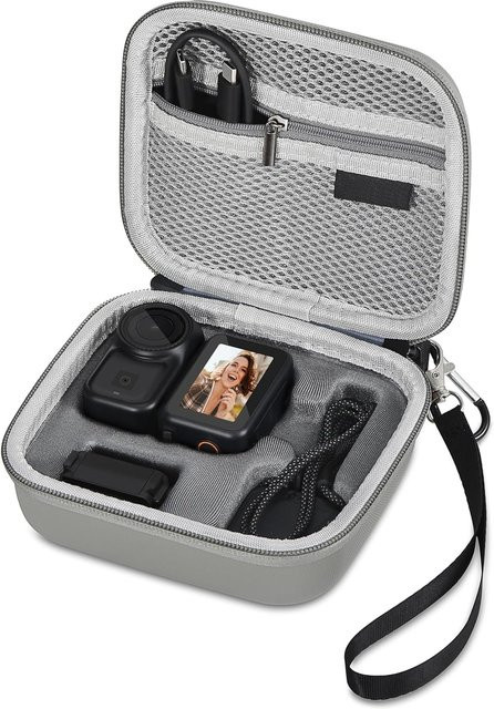 DJI Osmo Nano Tragetasche aus PU-Leder in Grau für Zubehör und Reise-Vlogging - Bild 1