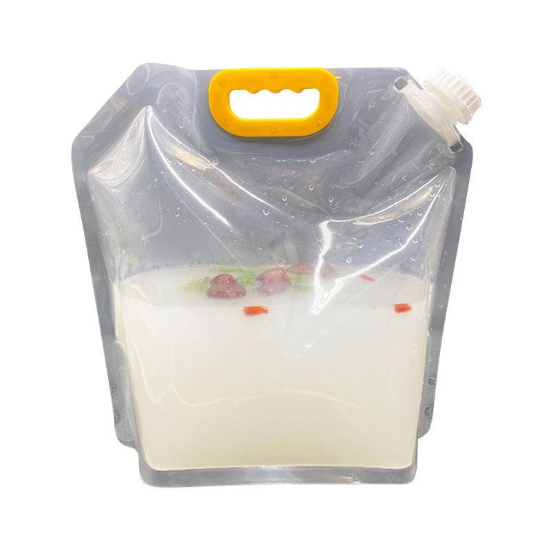 Freedom Outdoors Faltbarer Bierbeutel Transparent, Tragbarer Stand-Up-Kunststoffbeutel für Saft und Milch, 3l - Bild 4