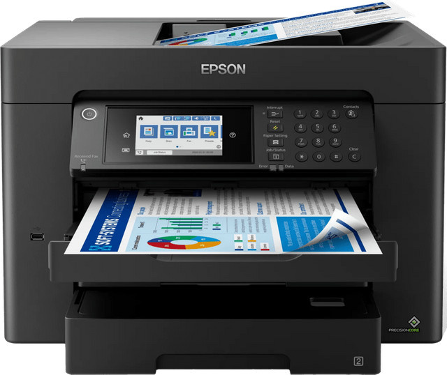 Epson WorkForce WF-7840DTWF Tintenstrahl-Multifunktionsdrucker mit Drucken, Scannen, Kopieren und Faxen in Schwarz - Bild 1