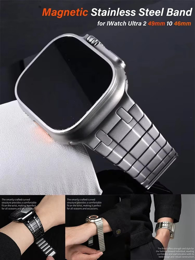 Jaytop Uhrenarmband Edelstahl, Silber, Herren - Bild 6
