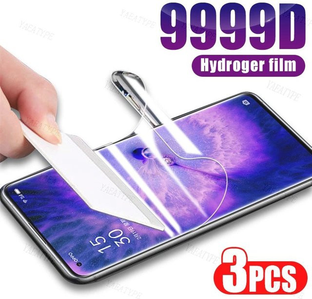 3er-Pack Hydrogel-Displayschutzfolie für OPPO A96 A95 A94 A93 A92 A91 A76 A74 A73 A72 A54 A53 A52 A33 A31 A16K A15S 5G, transparent - Bild 1