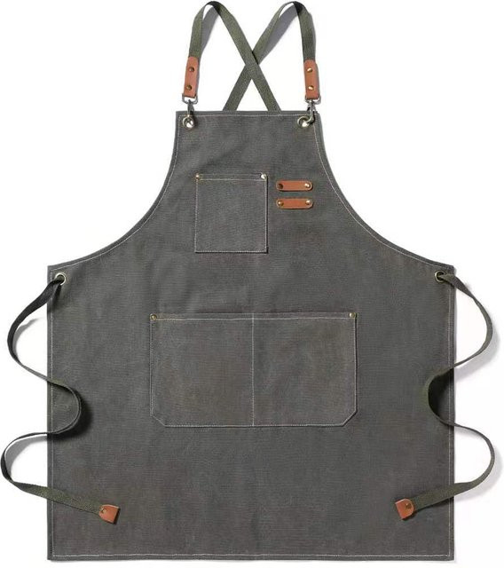 Modische Segeltuch-Arbeitsschürze für Damen von Yiran Furniture in Grau - Bild 1
