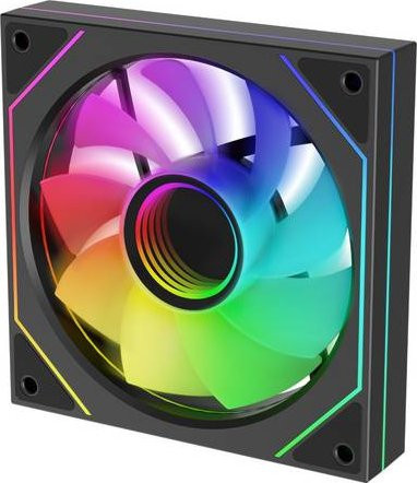 Xilence XF079 Reverse Gehäuselüfter mit Infinity-Mirror-Design in Schwarz und Multicolour - Bild 1