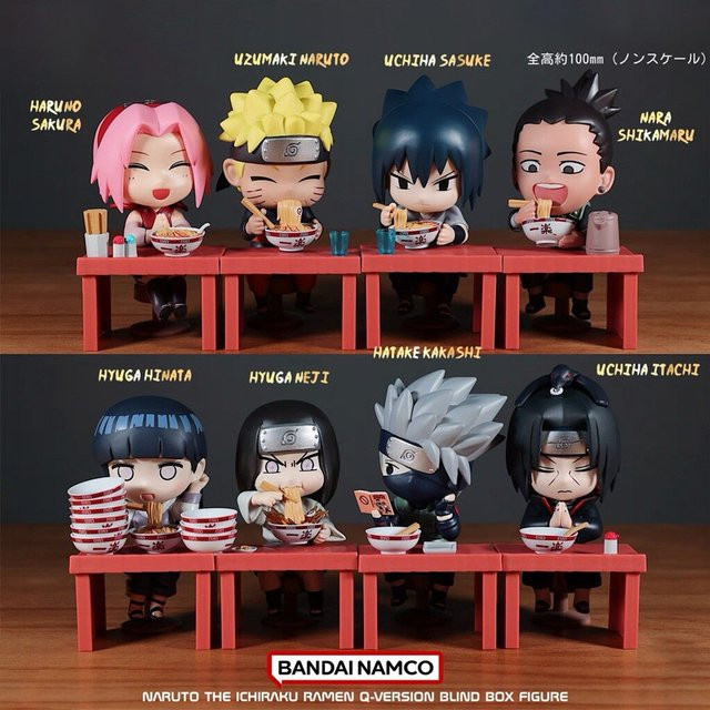 BanDai Naruto Shippuden Ramen-Themen Blind Box, Naruto & Sasuke Figuren - Bild 1