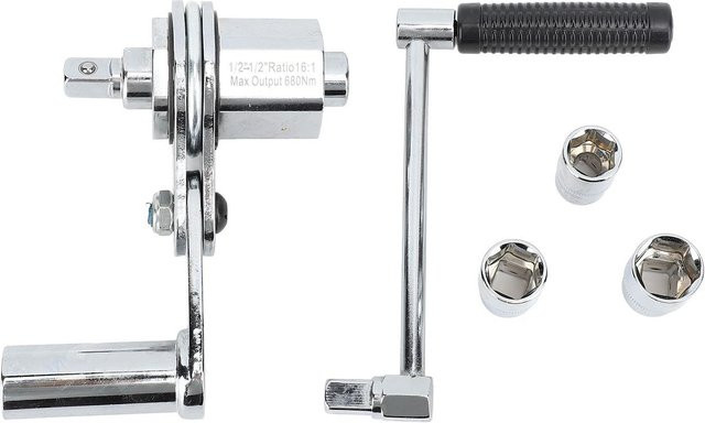TOMTOP JMS Drehmomentvervielfacher Schraubenschlüssel Set aus Hochkohlenstoffstahl mit 1/2 Zoll Antrieb in Weiß und Silber - Bild 1