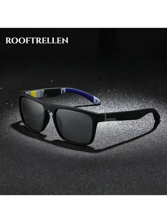 Rooftrellen Sonnenbrille, quadratisch, Vollrand, Kunststoff, schwarz, Unisex, polarisiert - Bild 5