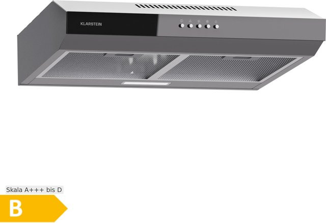 Klarstein Contempo 60 Unterbau-Dunstabzugshaube in Edelstahl Silber mit LED-Display und 200 m³/h Leistung - Bild 1