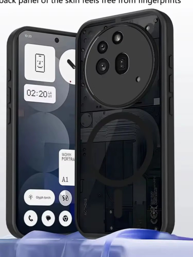 Ultradünne matte Magnethülle für Nothing Phone 3A 3APro 2A Plus und CMF Phone 2 Pro, stoßfeste transparente MagSafe Back Cover in Schwarz, Beige oder Transparent - Bild 7