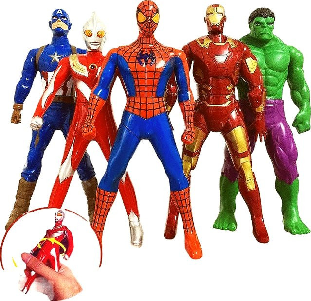 Marvel Spiderman Superhelden-Actionfiguren-Set, 5-teiliges Set - Bild 1