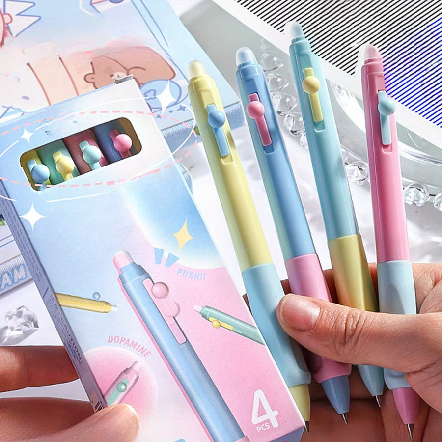 Löschbare Gelstifte mit feiner Spitze 0,5 mm im 4er-Pack mit schwarzer und blauer Tinte - Bild 2