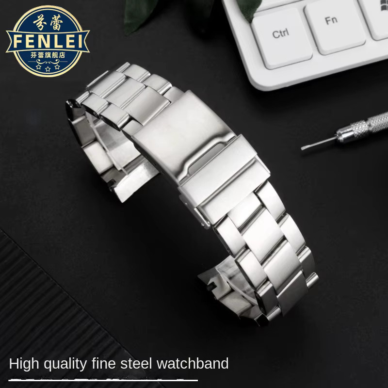 1884 Uhrenarmband Edelstahl, Silber, Herren, 22 mm - Bild 2