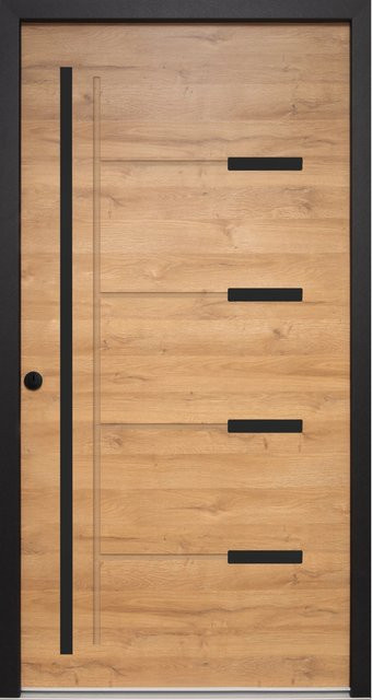 Splendoor Sicherheitshaustür Thermospace Oslo Prime RC2 in Braun oder Schwarz mit Glaseinsatz, B: 100 cm, H: 210 cm - Bild 1