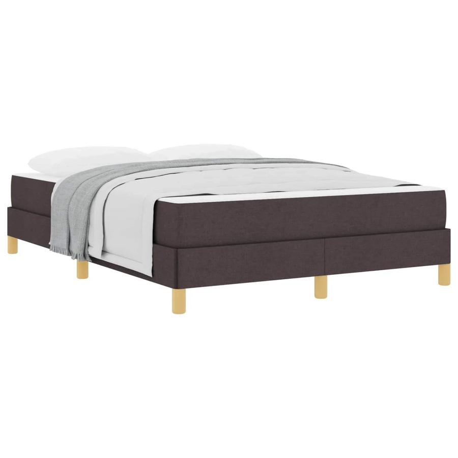 vidaXL Boxspringbett mit Matratze und Taschenfederkern in Dunkelbraun, B/T/H: 140 x 190 x 280 cm - Bild 2