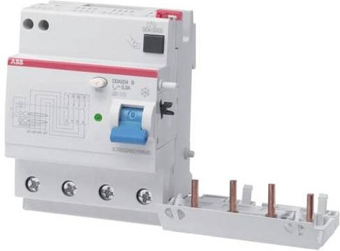 ABB DDA204 B-25/0,3 AP-R FI-Block RCD 4polig 25A 0,3A 230V in Weiß - Bild 1