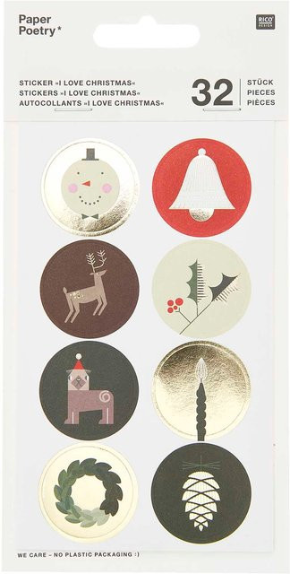 Rico Design Paper Poetry Sticker Christmas Figuren, 4 Blatt - Bild 1