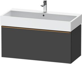 Duravit Waschtischunterschrank D-Neo, wandhängend, Grau matt, B/T: 98,4 x 44,2 cm - Bild 1