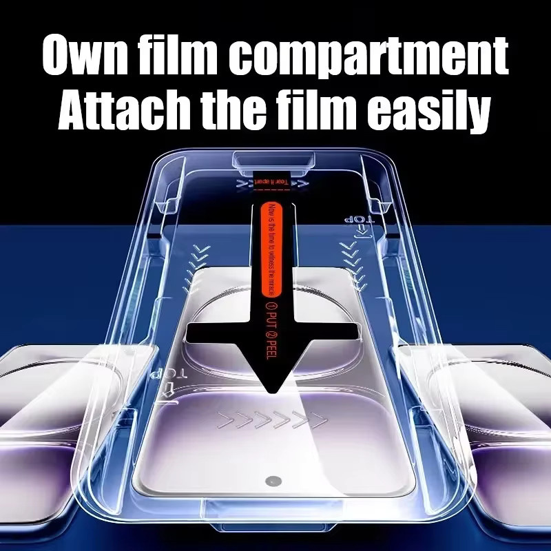 2er-Set gehärtete Glas Displayschutzfolien für Vivo X200 Pro und X200, transparent, HD klar mit Randkleber - Bild 2