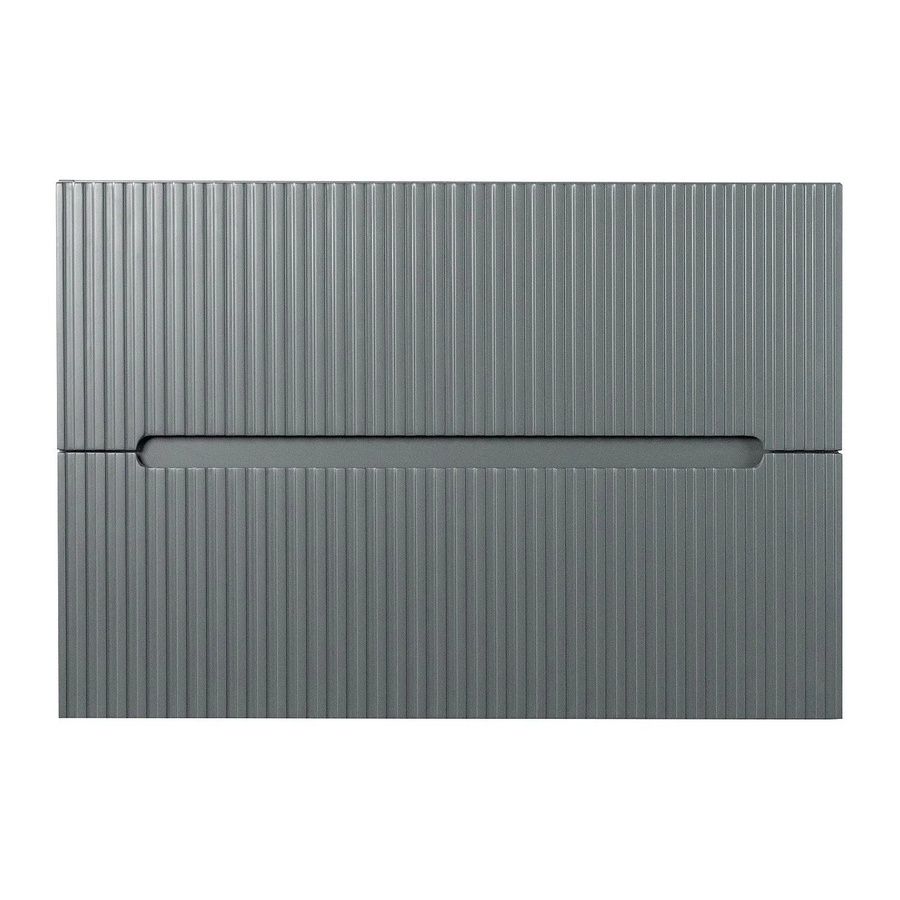 Waschbeckenunterschrank Pavani Grau gerippt Wandmontage Breite: 80 cm - Bild 2
