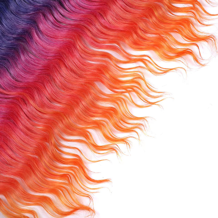 FREEDOM Synthetische Flechthaarverlängerungen, Ombre Braun, 60 cm - Bild 2