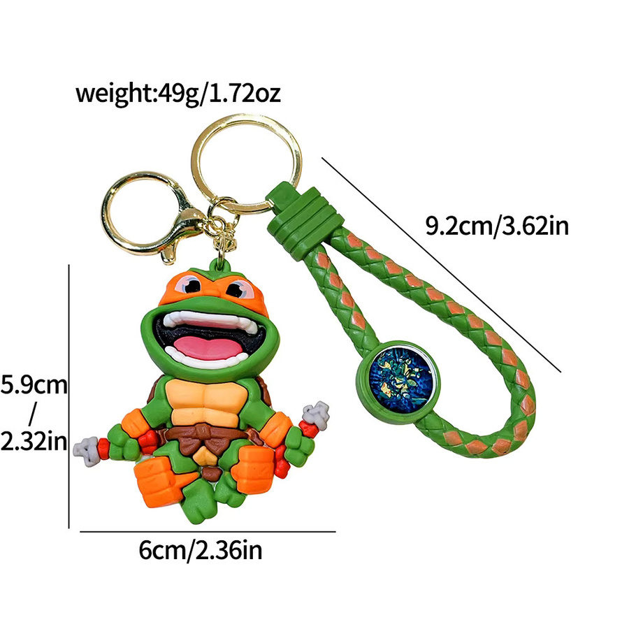 Bandai Schlüsselanhänger, Bunter Maskierter Krieger-Schildkröte, Unisex - Bild 2