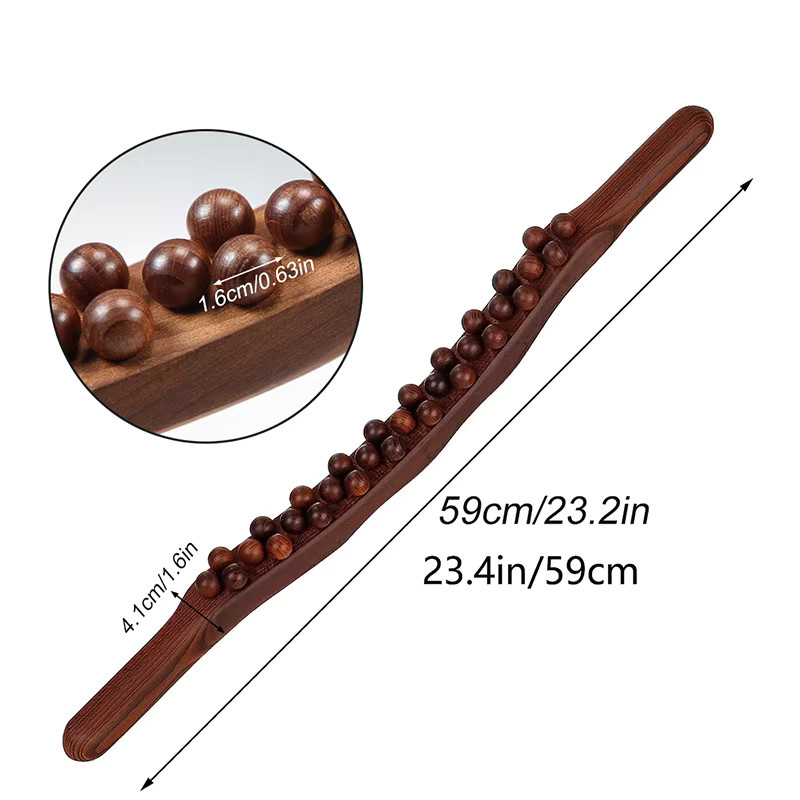 JWWMMJ Gua Sha Holz Stick Massagegerät, Unisex - Bild 5