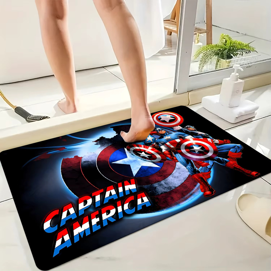 Beast Kingdom Marvel Captain America Heldenliga Teppich in Multicolour, B/T/H: 60 x 40 x 1 cm - Bild 3