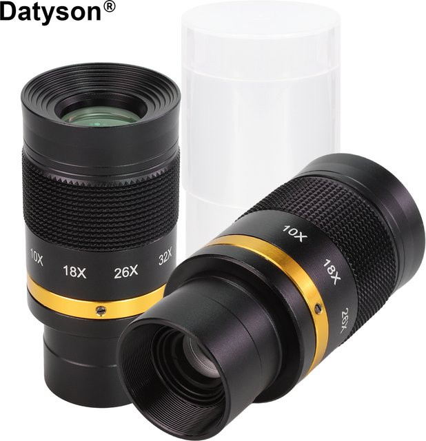 Datyson Zoom-Okular mit 10-32X Vergrößerung in Schwarz für professionelle Mikroskope und astronomische Teleskope mit 1,25-Zoll-Schnittstelle - Bild 1
