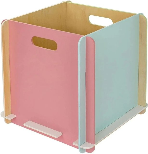 HMF Aufbewahrungsbox aus Sperrholz zum Zusammenstecken, Mehrfarbig, Breite: 32 cm, Tiefe: 32 cm - Bild 1
