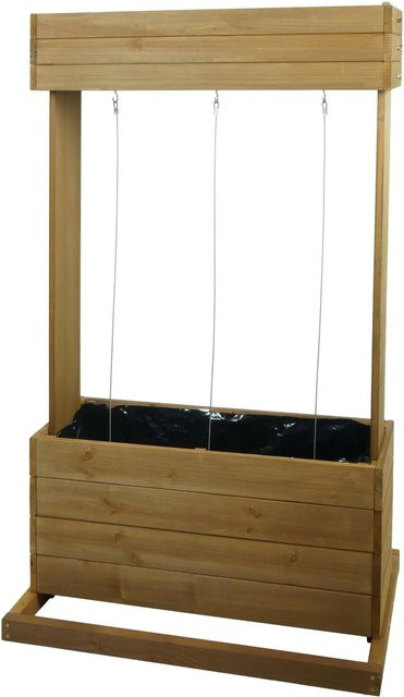 PROREGAL Hochbeet aus Tannenholz in Braun als Pflanzkasten und Rankhilfe für den Garten, H x B x T: 145 x 85 x 50 cm - Bild 1