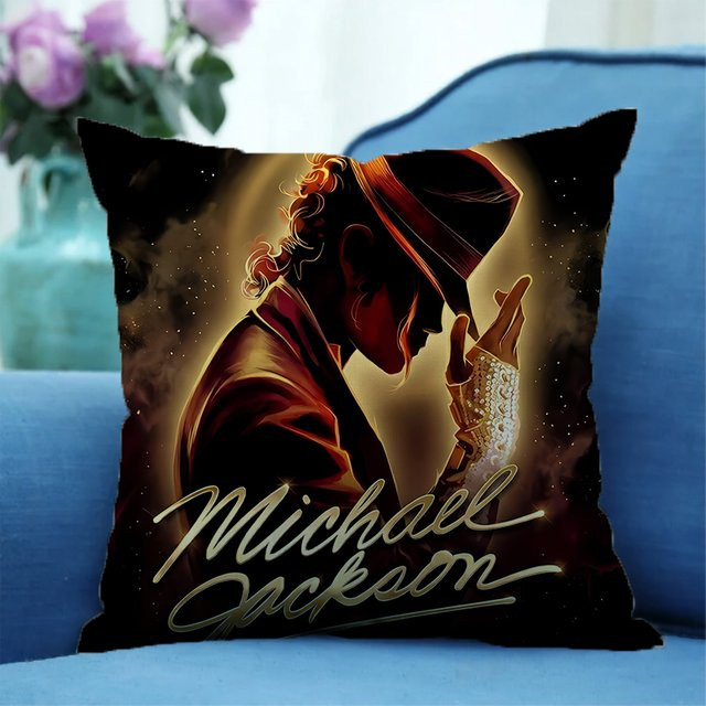 Michael Jackson Kissenbezüge im Cartoon-Anime-Stil von Potdemiel, mehrfarbig, quadratisch - Bild 1