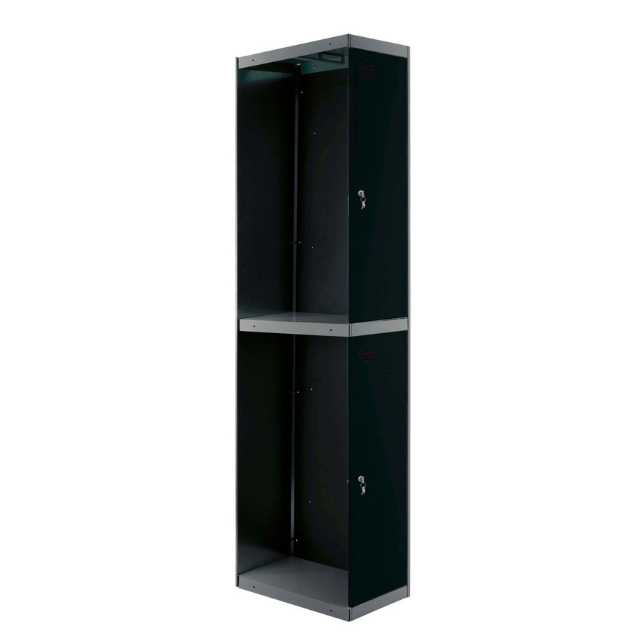 PROREGAL Spind AMEGO Anbaumodul mit 2 Abteilen und Schließfach, Anthrazit, H x B x T: 180 x 30 x 50 cm - Bild 2