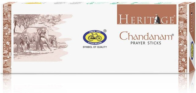 Cycle Pure Heritage Chandanam Sandelholz Räucherstäbchen für Puja und Entspannung, 2er Pack, 200g - Bild 1