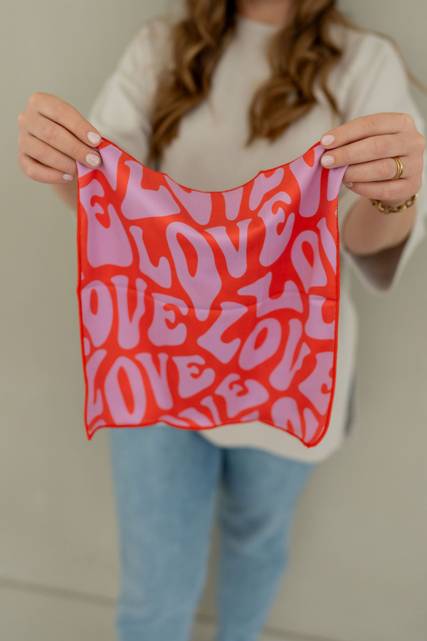 Johans Brillenputztuch Joy in Rot und Multicolour, B/T/H: 30 x 30 x 30 cm - Bild 2