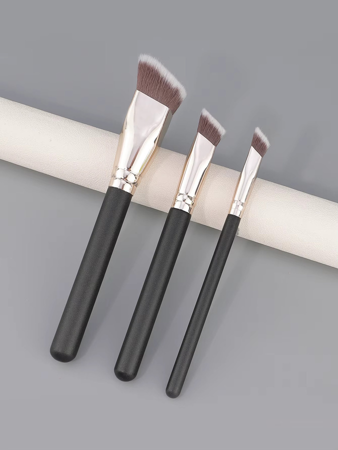 RANCAI 3-teiliges Make-up Pinsel-Set, Foundation-, Concealer- und Rougepinsel, Unisex - Bild 2