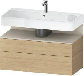 Duravit Waschtischunterschrank Qatego in Beige, Wandmontage, mit integrierter Beleuchtung und internen Schubladen, Matt - Bild 1