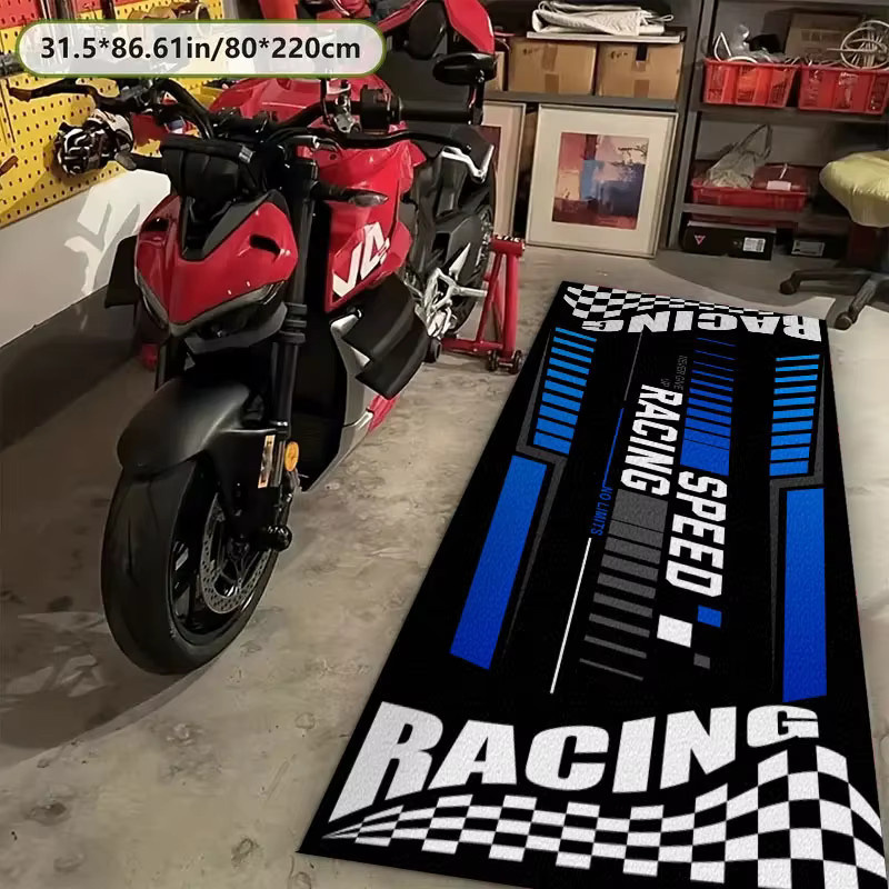 VIKAMA Motorrad-Bodenmatte rutschfeste Garagenmatte für drinnen und draußen - Bild 2