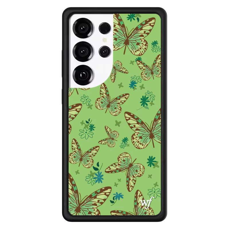 Wildflower ins Bunte Schmetterlings-Handyhülle für Samsung Galaxy S26 S25 S24 S23 Ultra, stoßfeste Rückabdeckung in Rosa - Bild 3