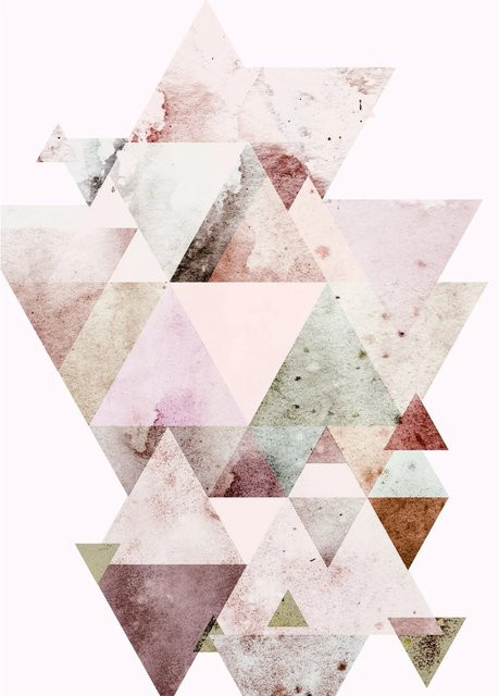 Komar Wandbild Triangles Red, B: 50 cm, H: 70 cm - Bild 1