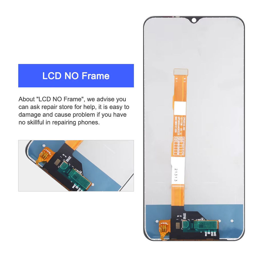 LCD-Display mit Rahmen und Touchscreen als Ersatz für vivo y21s v2110 und vivo y21 v2111, 6.51 Zoll, Schwarz - Bild 3