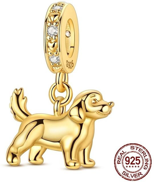YIRAN Anhänger Golden Retriever Welpe, Kupfer, beige, Damen - Bild 1