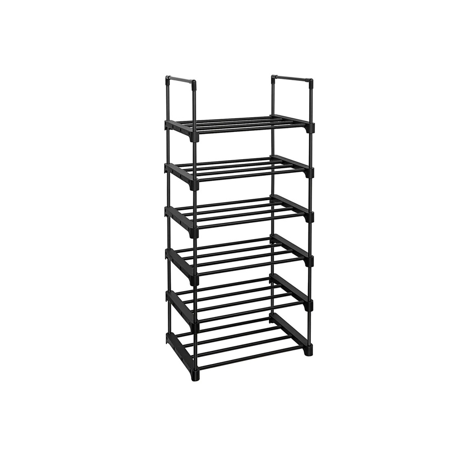 Songmics Schuhregal mit 6 Ebenen in Schwarz, B/T/H: 45 x 30 x 106 cm - Bild 2