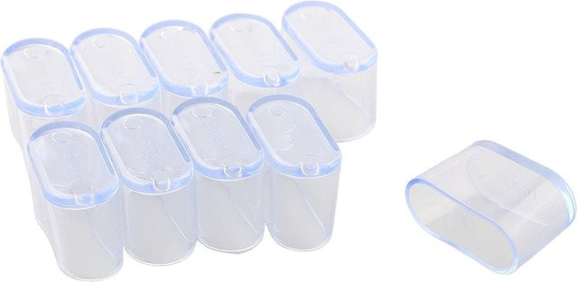 Ovale Stuhlbein-Kappen von Warmer home als Bodenschutz für Gartenmöbel, transparent, 16 x 34 mm - Bild 1