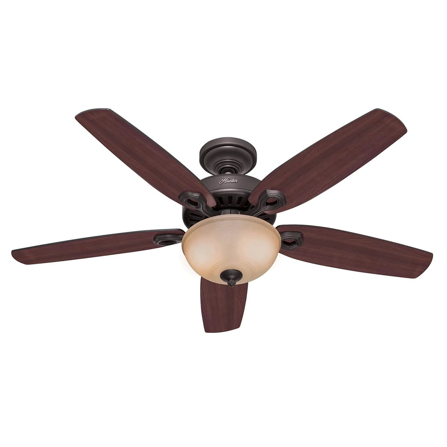 HUNTER FANS Deckenventilator Builder Deluxe in Bronze mit Beleuchtung und Zugketten, Durchmesser: 132 cm - Bild 2