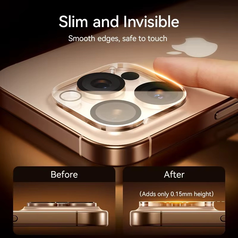 Joyroom HD Objektiv Schutz Glas für iPhone 17 Pro Max, iPhone 16, iPhone 15 und iPhone 14 Pro Max, transparent - Bild 3
