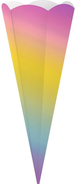 Schultüten-Zuschnitt in Regenbogenfarben - Bild 1