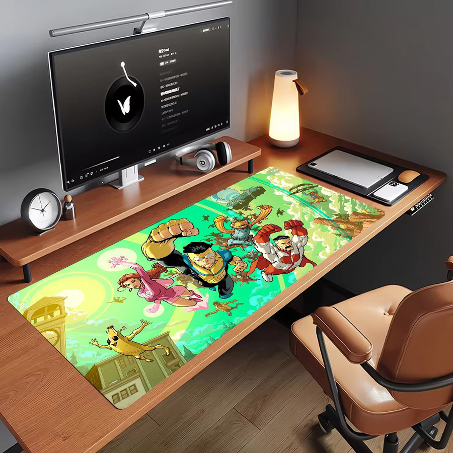 Cartoon I-InvincibleS Mauspad rutschfeste Schreibtischunterlage aus Gummi in Multicolour für PC und Laptop - Bild 5