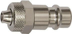 Riegler Nippel für Kupplungen NW 7,2 - NW 7,8 aus Stahl in Silber für Schlauch 6x4 - Bild 1