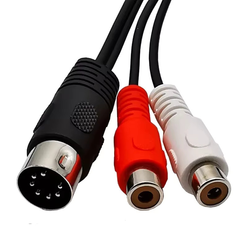 BSN Audiokabel MIDI auf 2 Dual-RCA mit 7-poligem DIN-Stecker - Bild 2