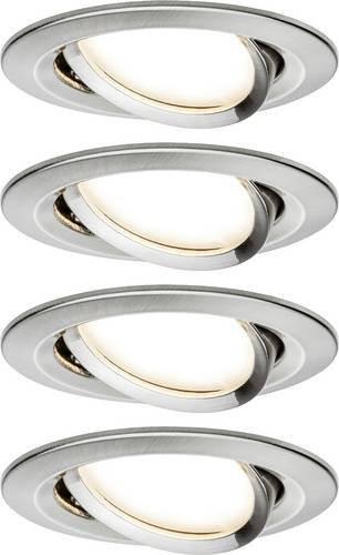Paulmann Nova LED Einbauleuchte 4er Set in Silber, 18W, Warmweiß - Bild 1